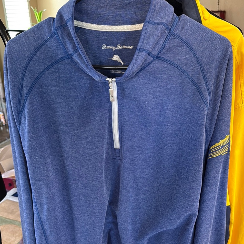 Tommy Bahama Indigo Quarter-Zip Pullover NFL SUPER BOWL XLVII